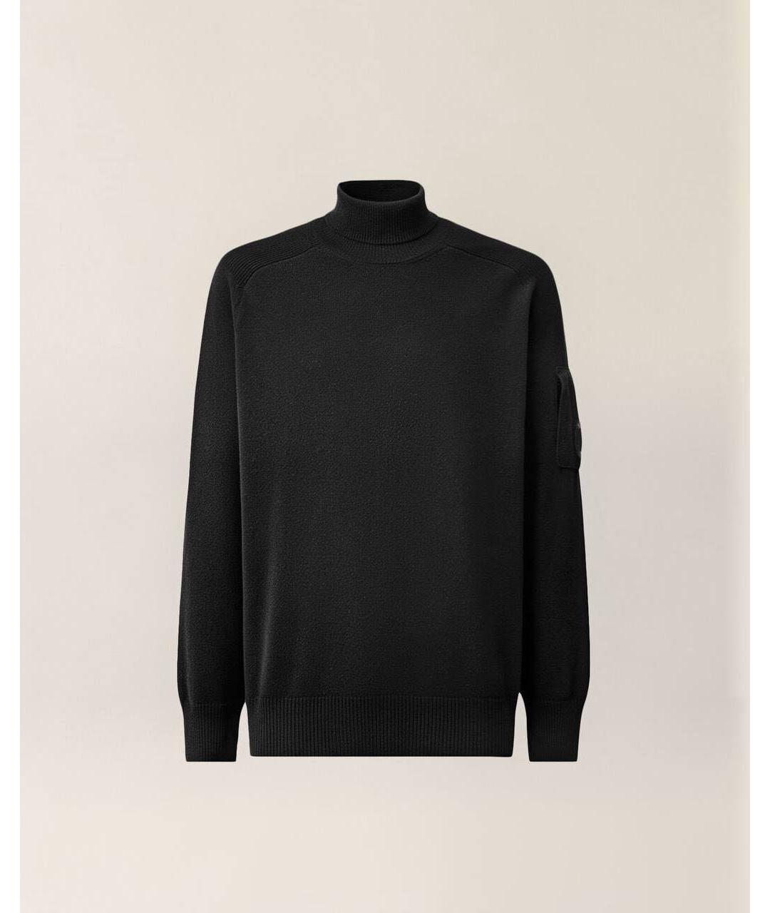 CP COMPANY Черная шерстяная водолазка, фото 5