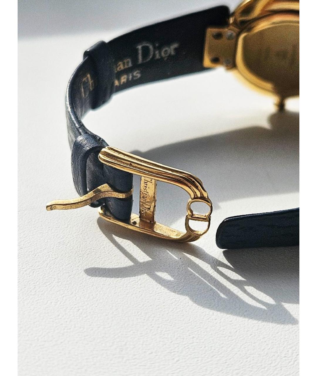 CHRISTIAN DIOR Синие позолоченные часы, фото 6