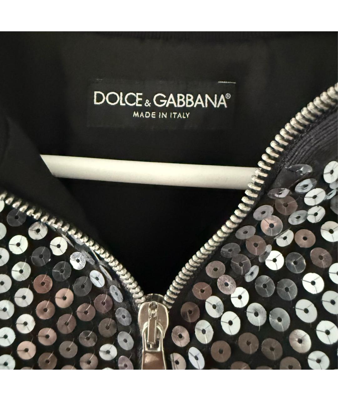 DOLCE&GABBANA Серебряная полиэстеровая куртка, фото 3