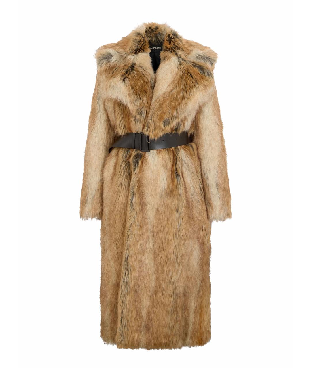 ROBERTO CAVALLI Бежевая шуба, фото 1