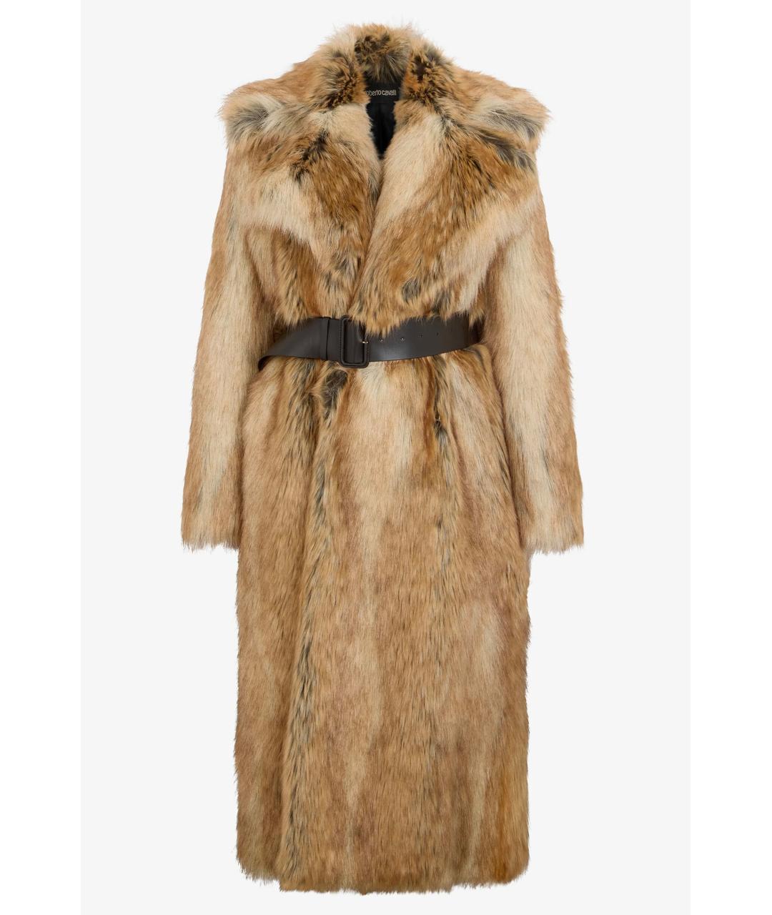 ROBERTO CAVALLI Бежевая шуба, фото 5