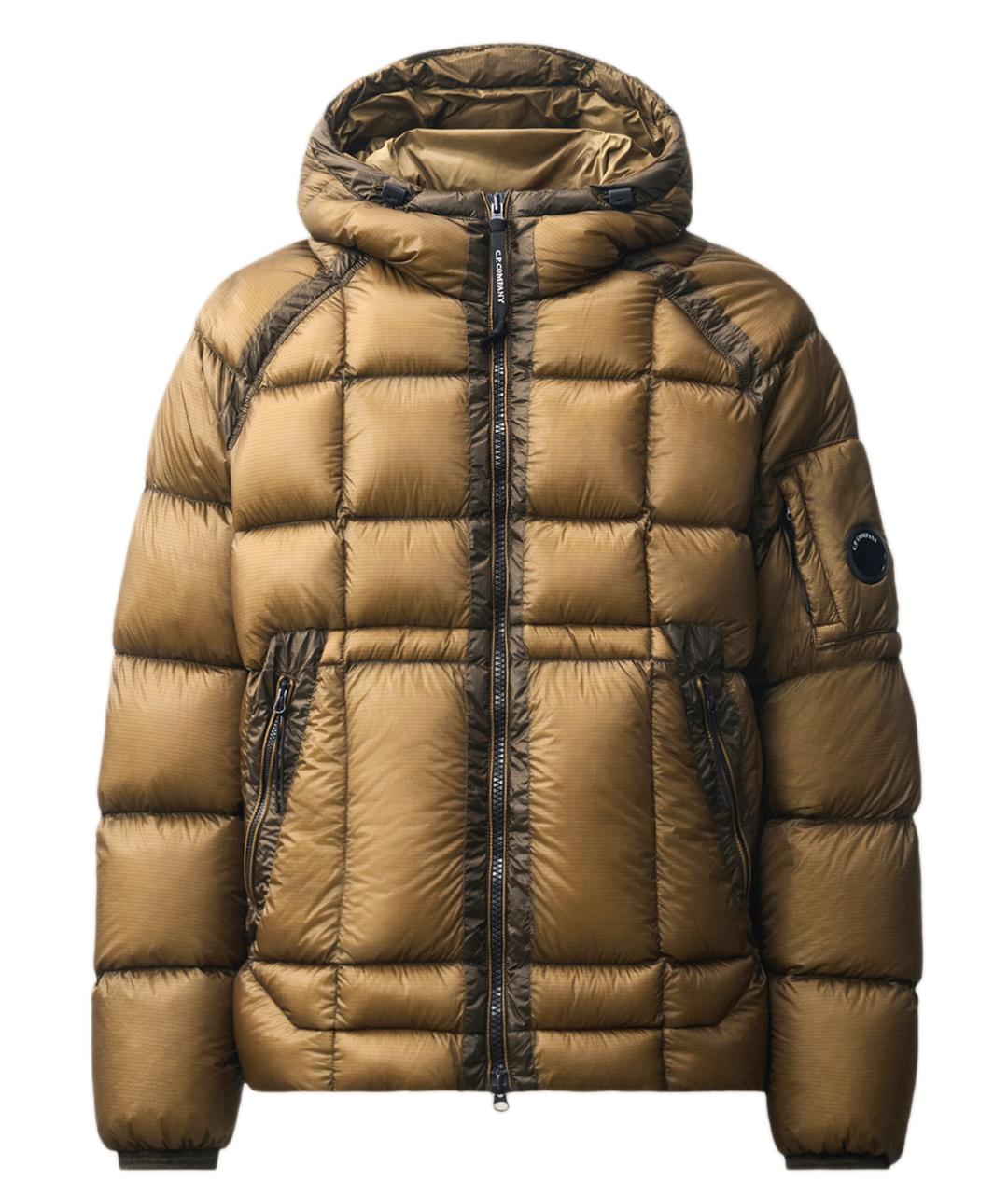 CP COMPANY Бежевый полиамидовый пуховик, фото 1