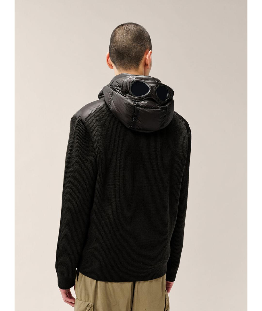 CP COMPANY Черный шерстяной кардиган, фото 3