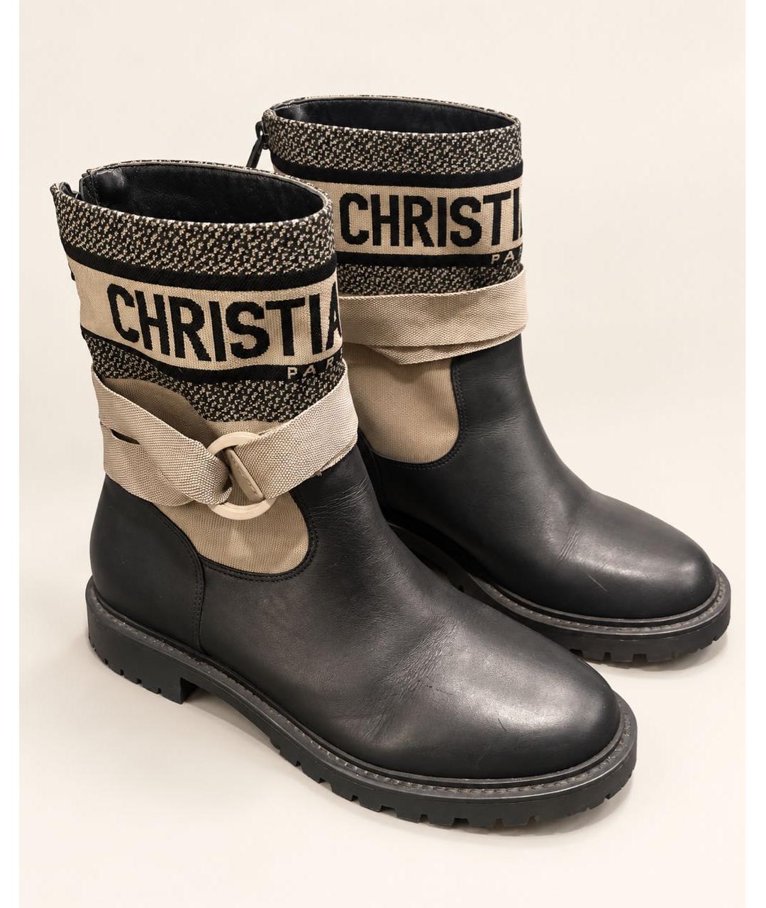 CHRISTIAN DIOR Кожаные сапоги, фото 6