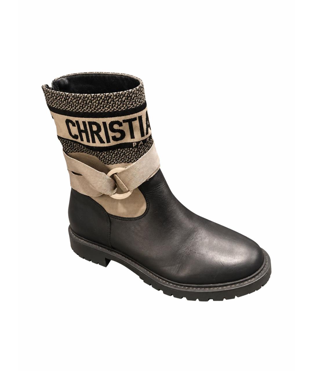 CHRISTIAN DIOR Кожаные сапоги, фото 1