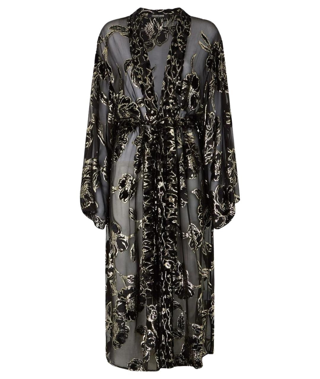 ROBERTO CAVALLI Черное вискозное вечернее платье, фото 1