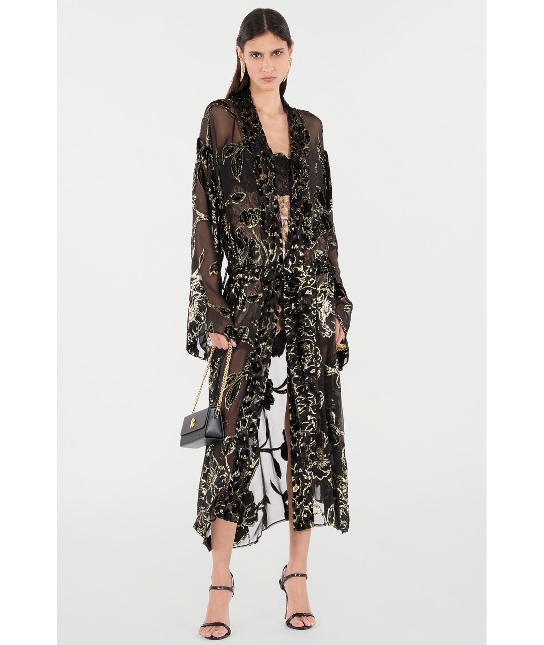 ROBERTO CAVALLI Черное вискозное вечернее платье, фото 2