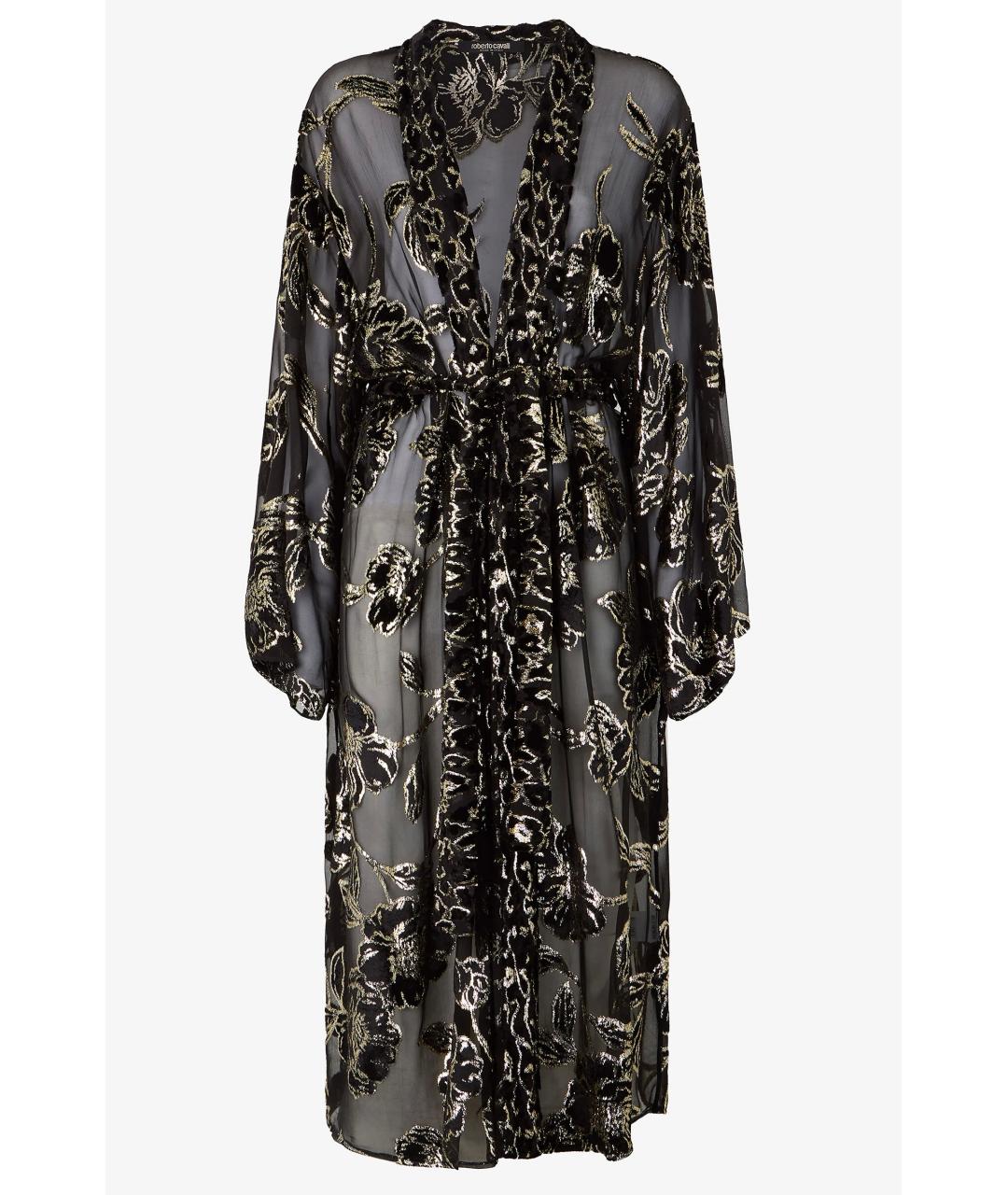 ROBERTO CAVALLI Черное вискозное вечернее платье, фото 7