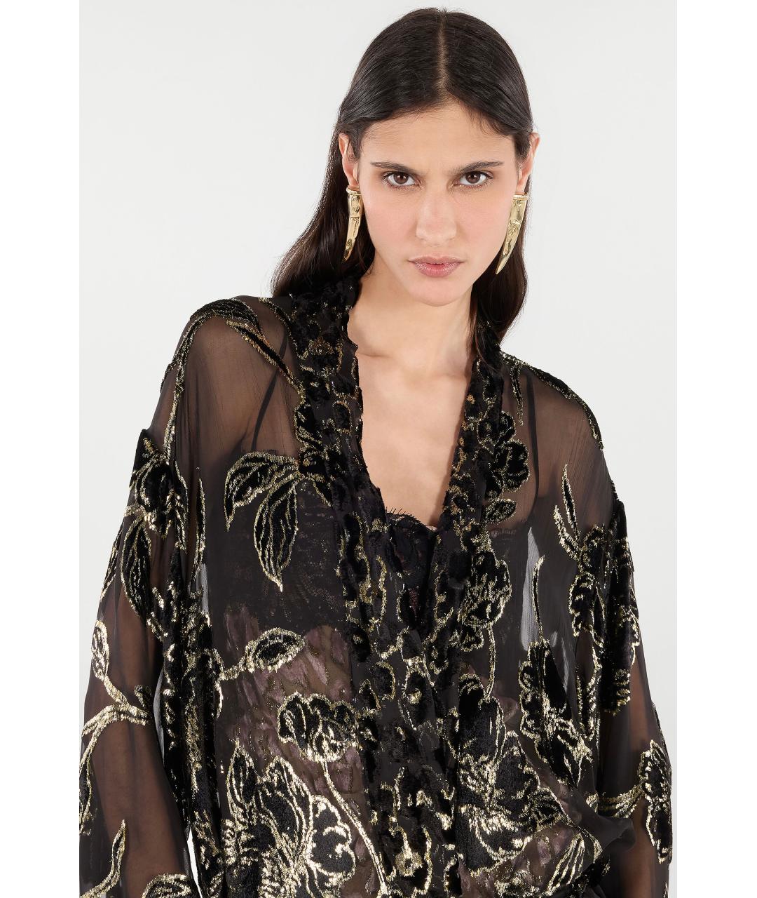 ROBERTO CAVALLI Черное вискозное вечернее платье, фото 5