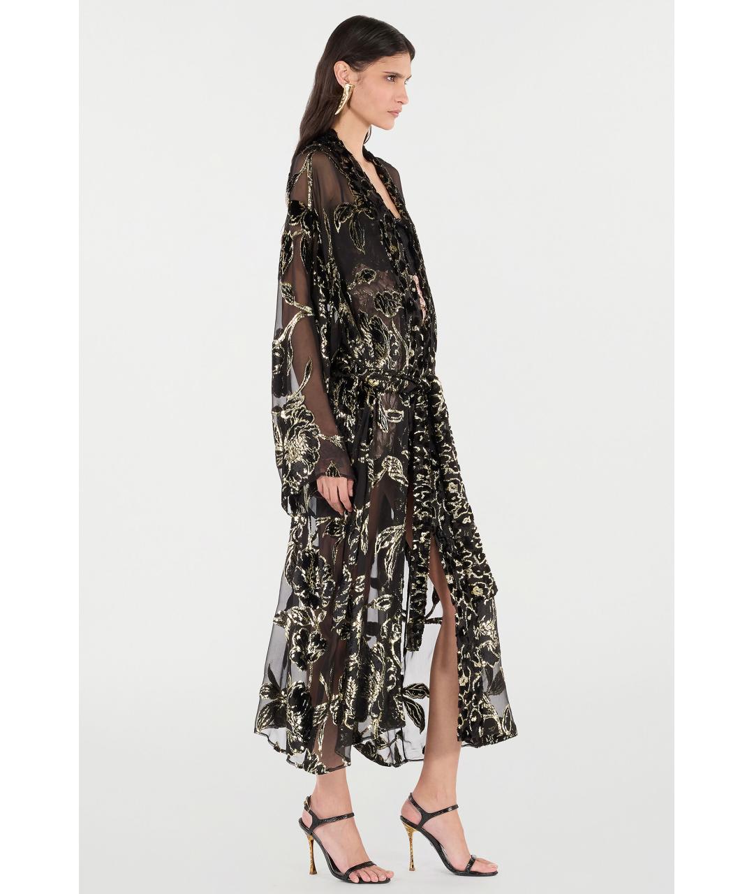 ROBERTO CAVALLI Черное вискозное вечернее платье, фото 3