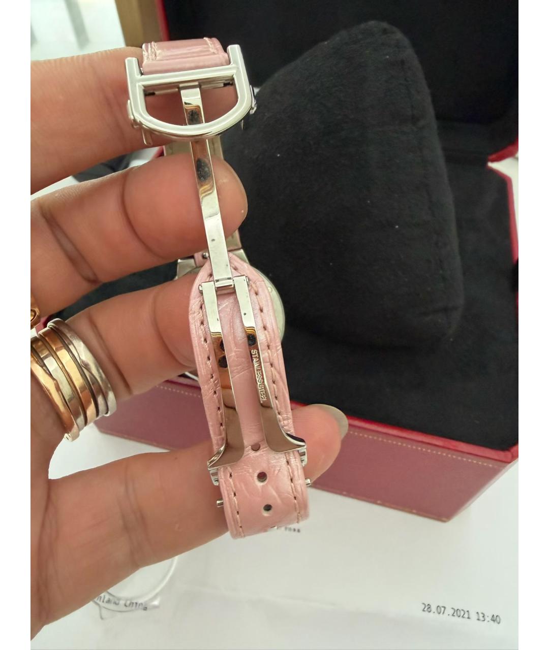 CARTIER Розовые часы, фото 2