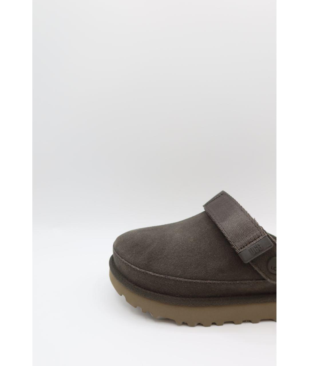 UGG Коричневые замшевые сабо, фото 2