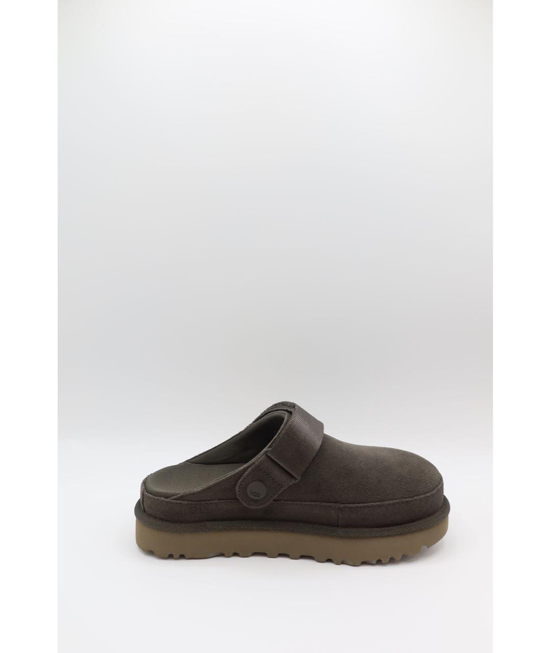 UGG Коричневые замшевые сабо, фото 7