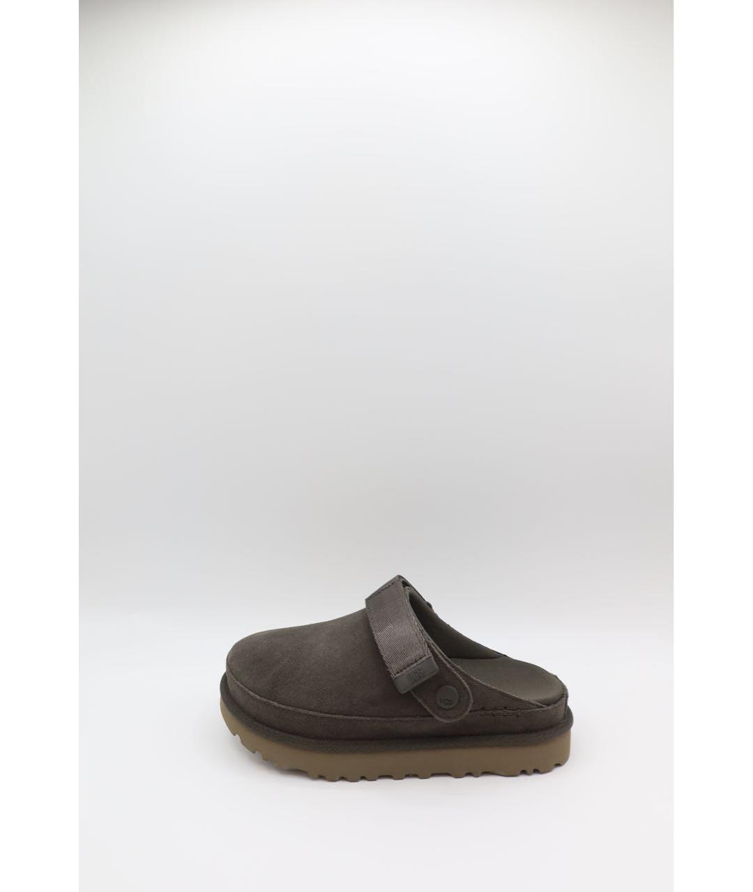 UGG Коричневые замшевые сабо, фото 6