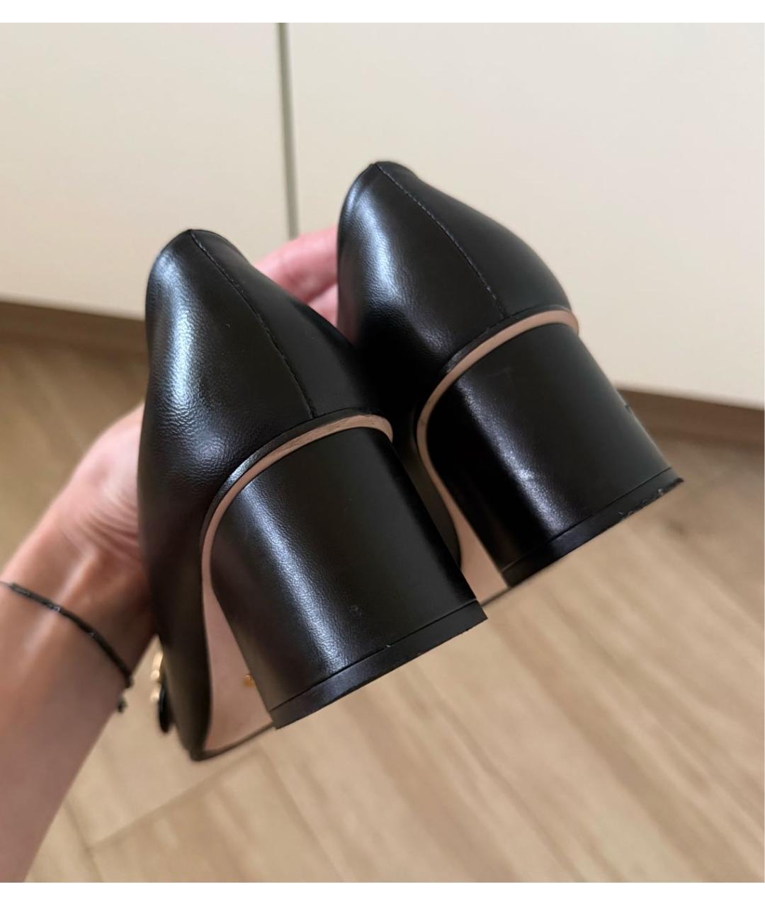 GUCCI Черные кожаные туфли, фото 5