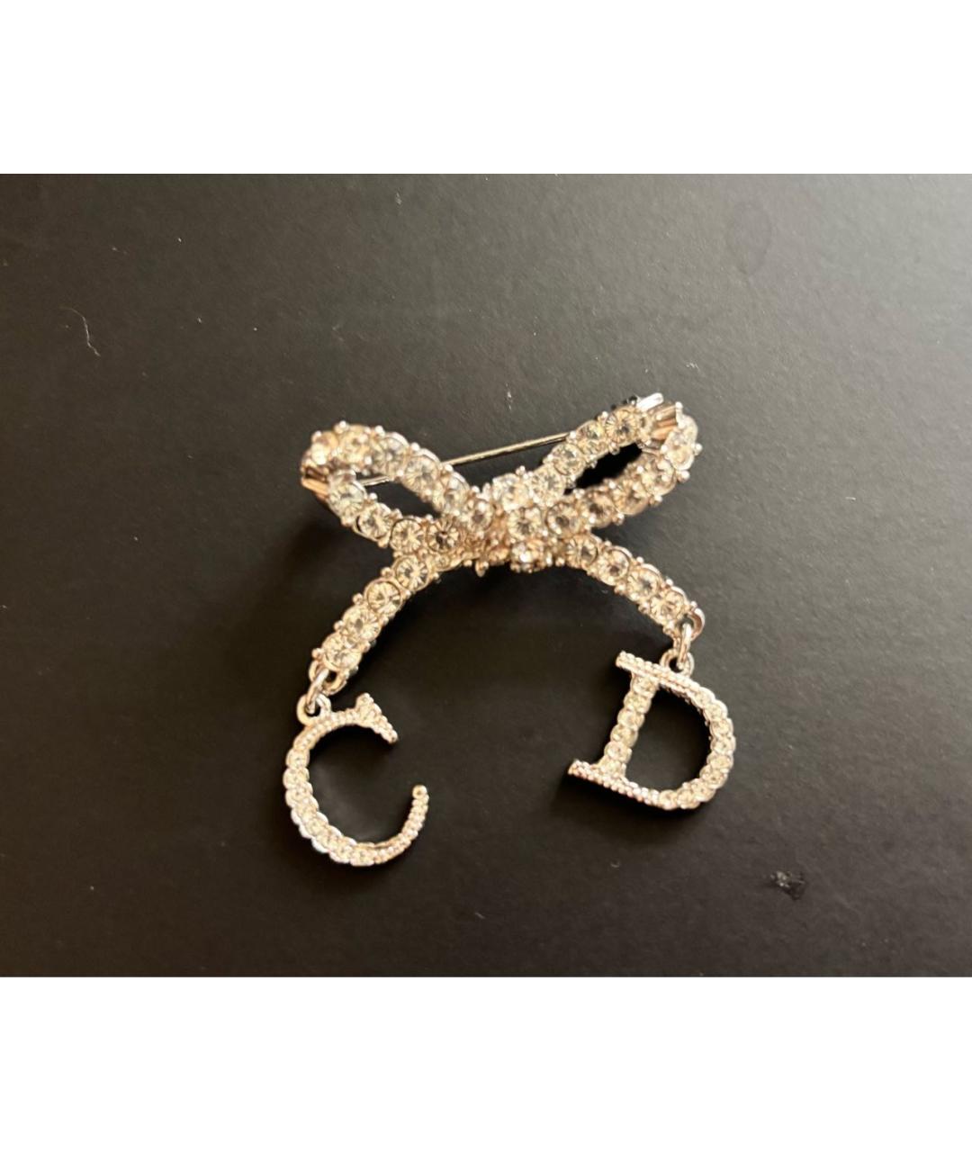 CHRISTIAN DIOR Серебряная металлическая булавка / брошь, фото 7