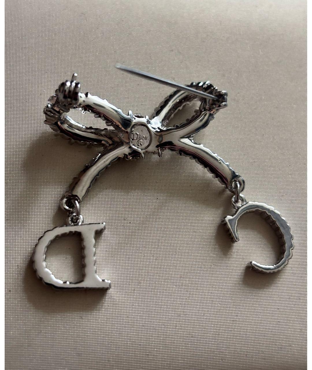 CHRISTIAN DIOR Серебряная металлическая булавка / брошь, фото 4