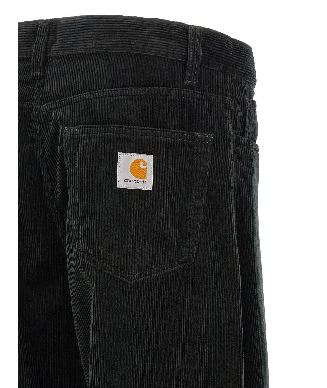 CARHARTT WIP Черные хлопковые повседневные брюки, фото 4
