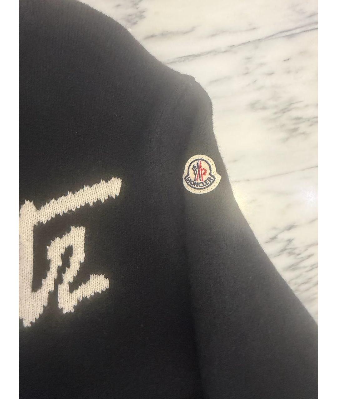 MONCLER Черный кашемировый джемпер / свитер, фото 3