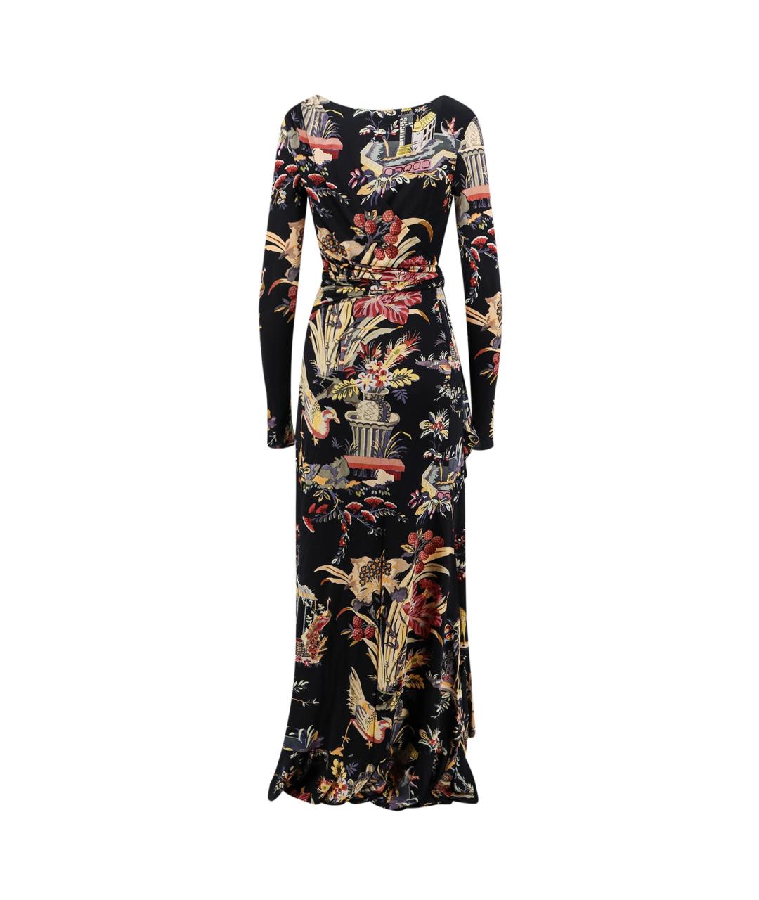 ETRO Черное вискозное повседневное платье, фото 2