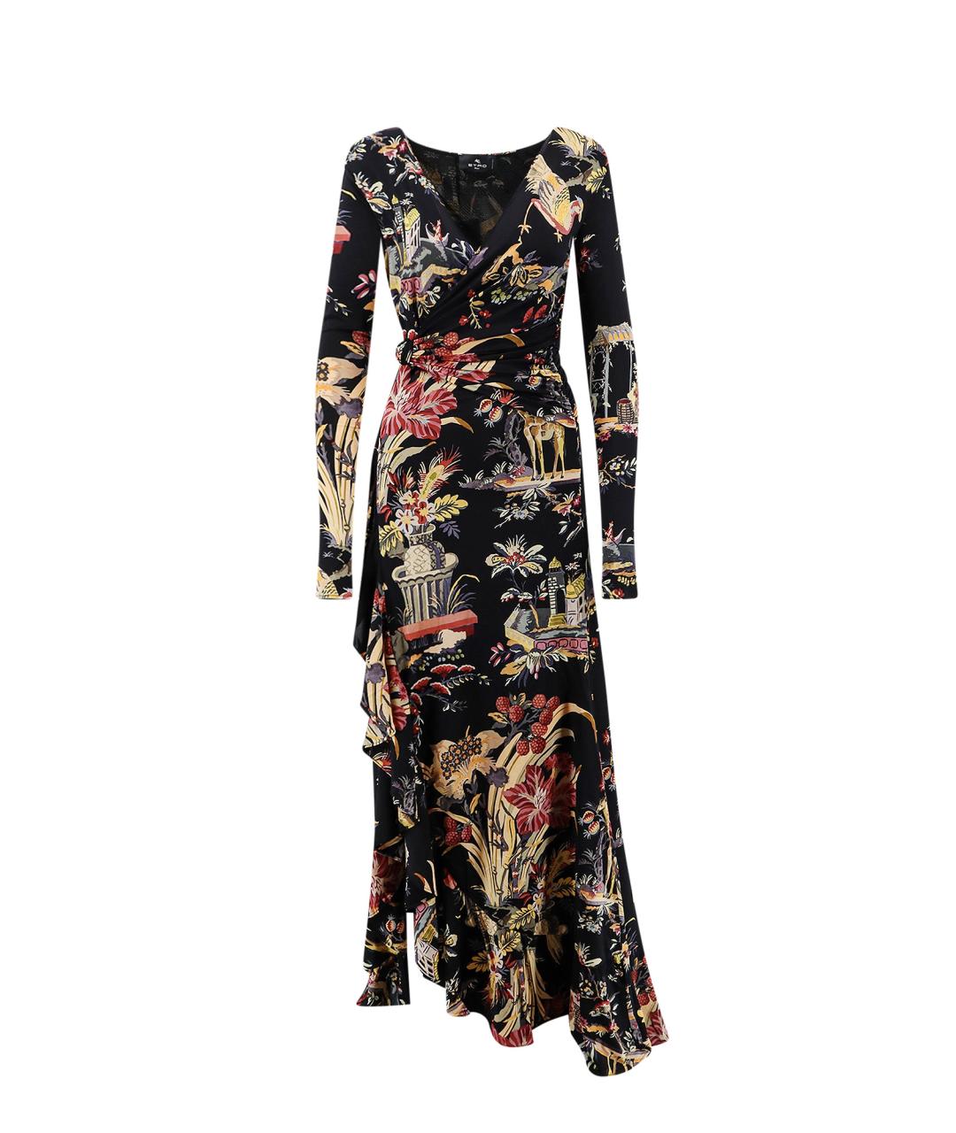 ETRO Черное вискозное повседневное платье, фото 1
