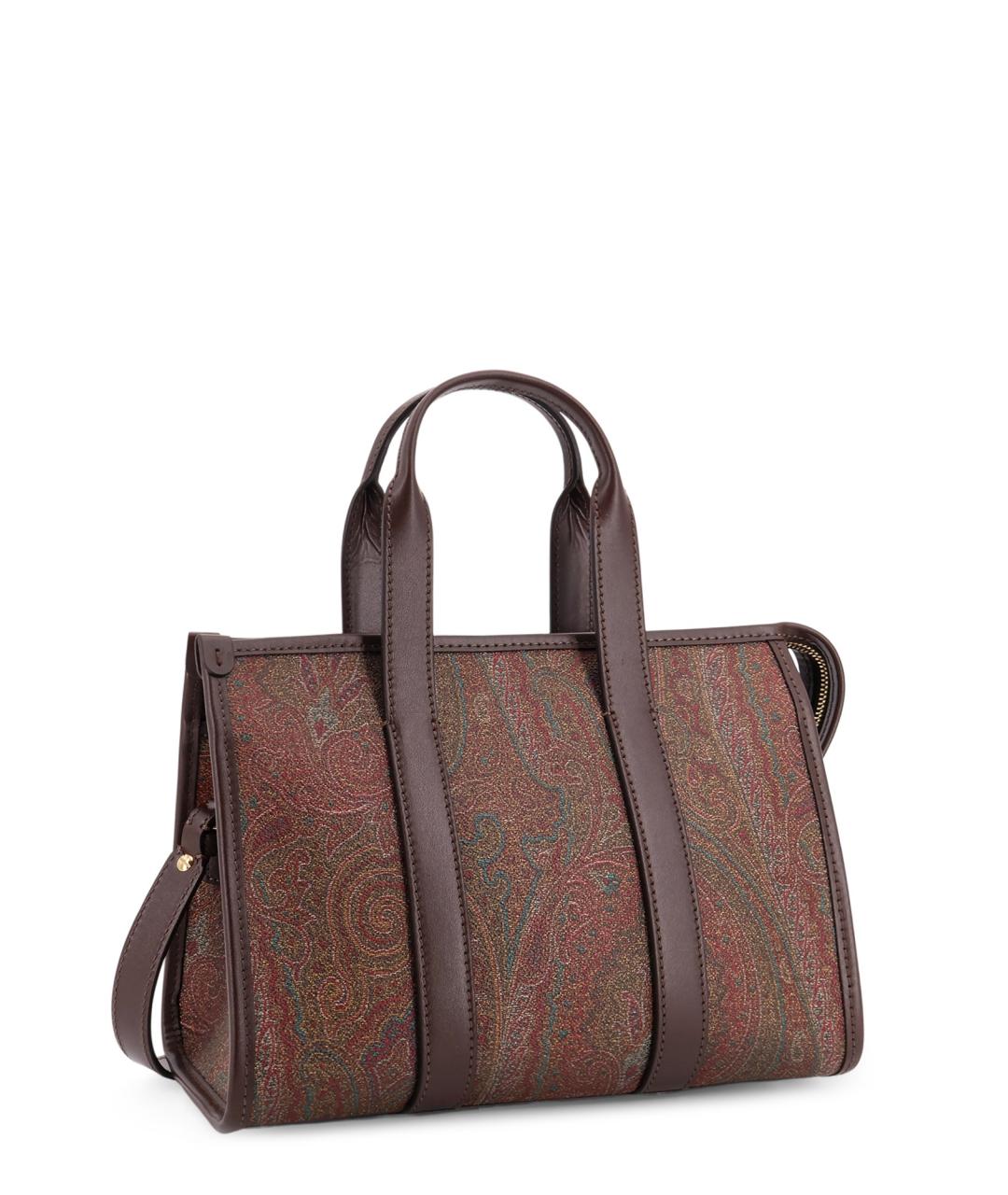 ETRO Коричневая синтетическая сумка тоут, фото 3
