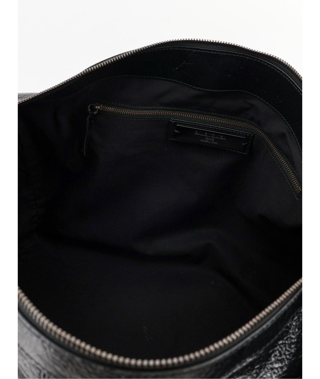 BALENCIAGA Черная кожаная сумка тоут, фото 4