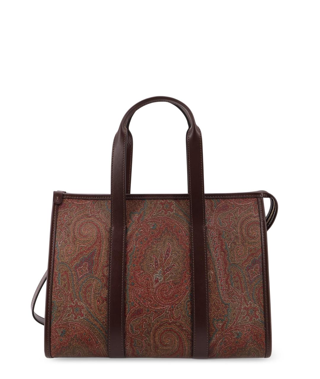 ETRO Коричневая тканевая сумка тоут, фото 1