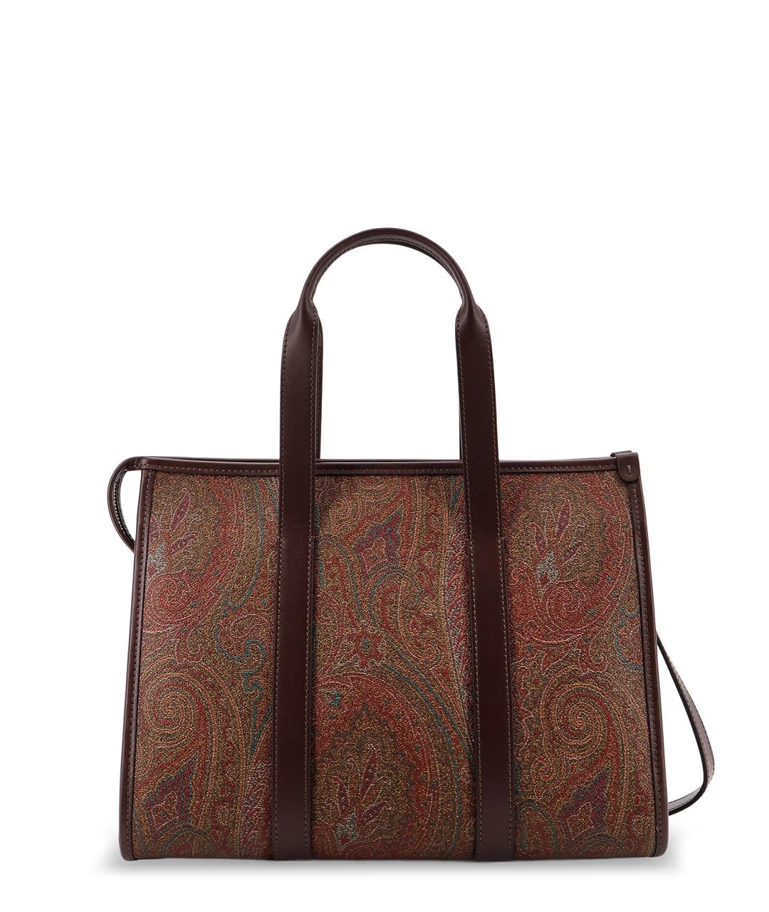 ETRO Коричневая тканевая сумка тоут, фото 2