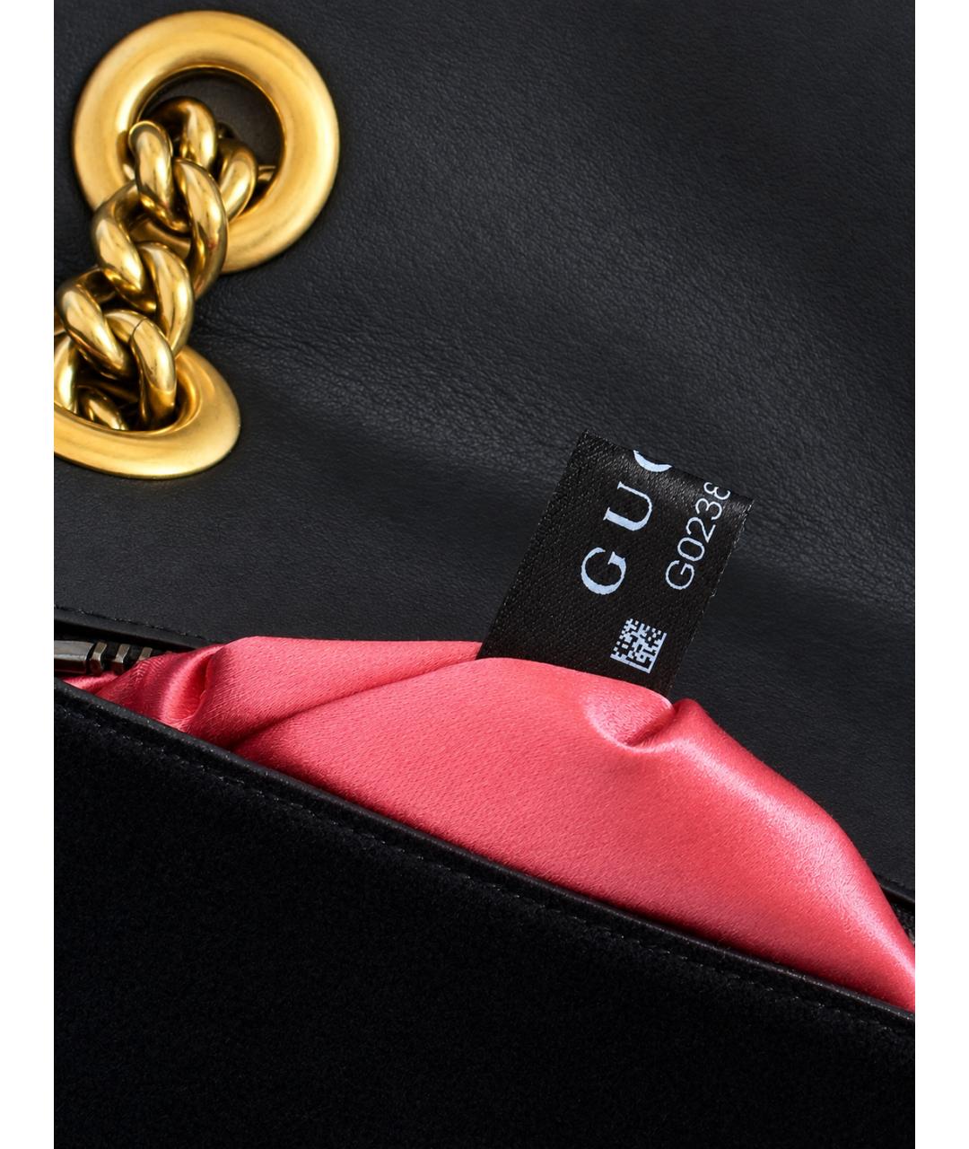 GUCCI Черная бархатная сумка через плечо, фото 4