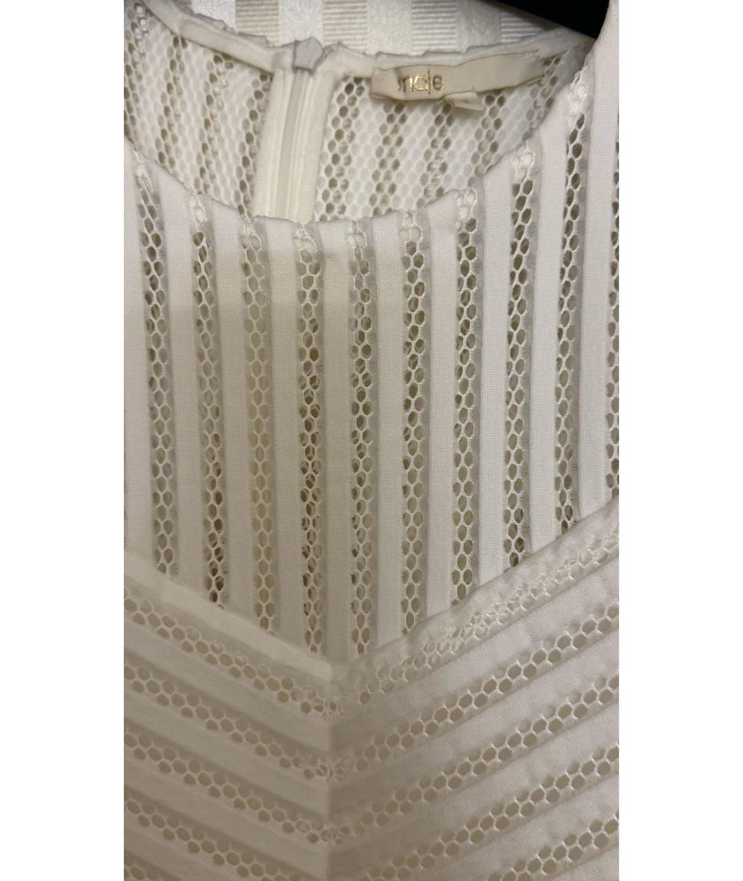 MAJE Белое коктейльное платье, фото 3