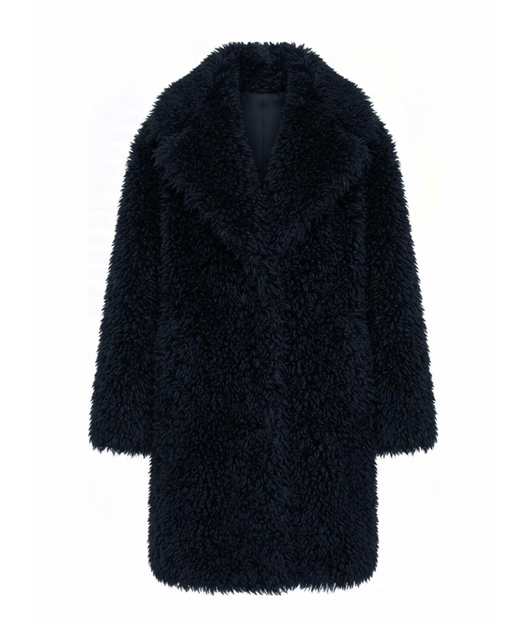 ERMANNO SCERVINO Черная меховая шуба, фото 1