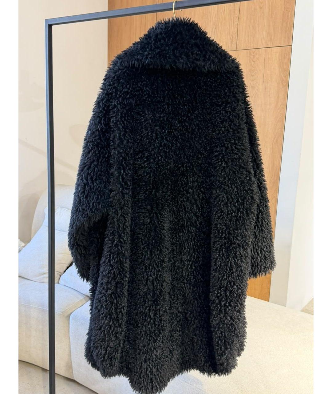 ERMANNO SCERVINO Черная меховая шуба, фото 7