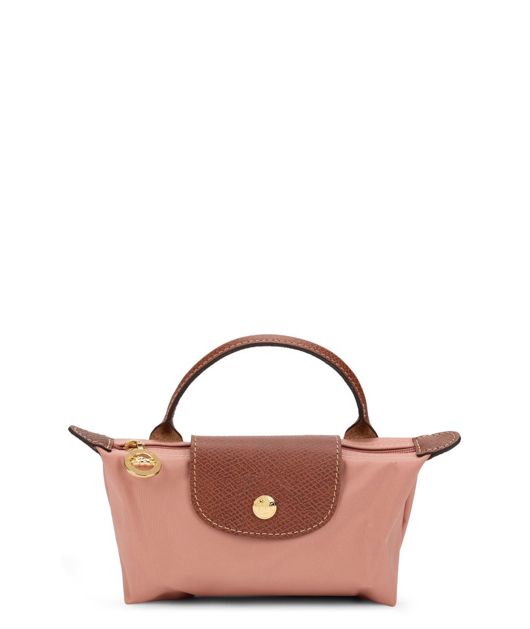 LONGCHAMP Розовая нейлоновая сумка с короткими ручками, фото 1