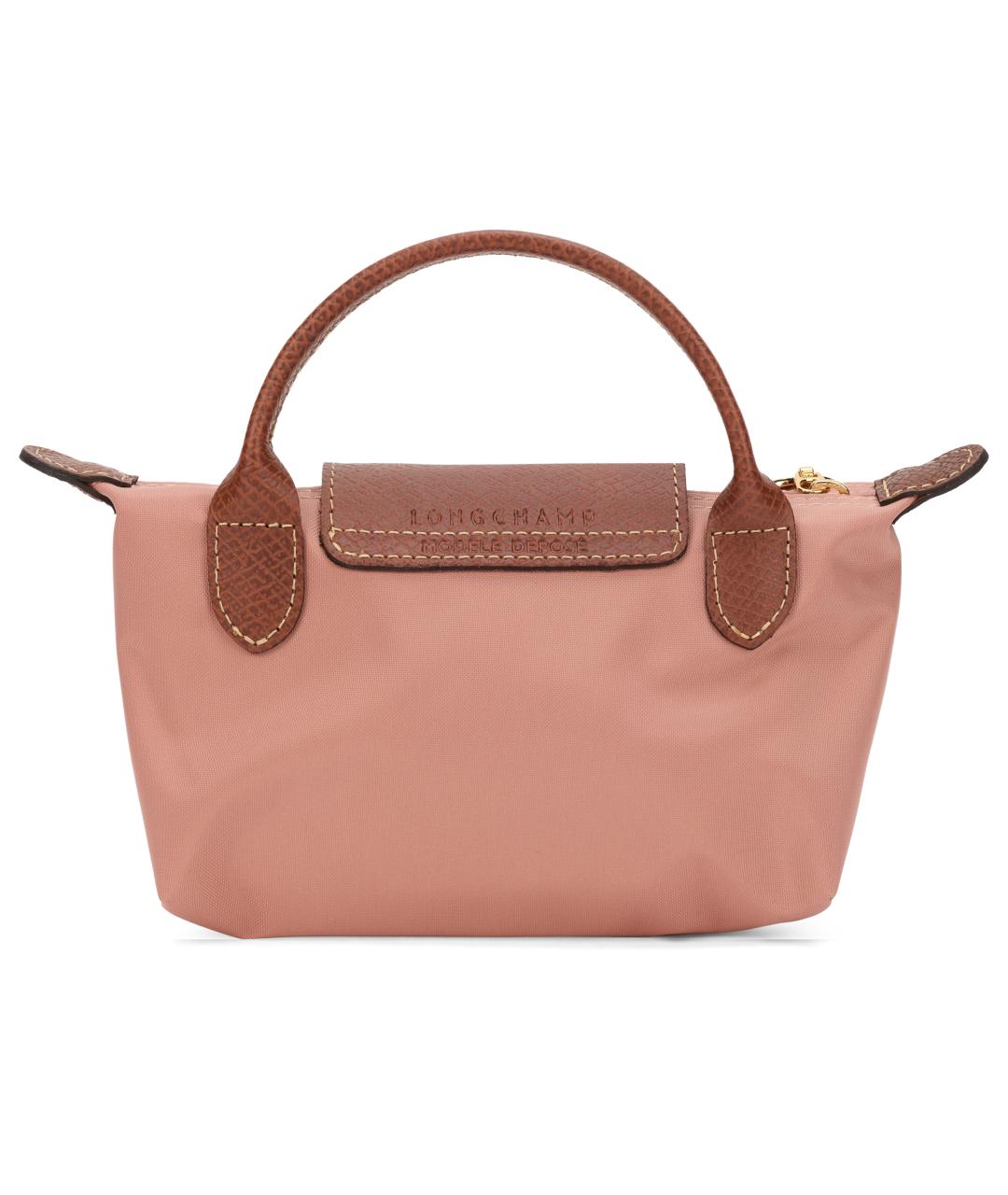 LONGCHAMP Розовая нейлоновая сумка с короткими ручками, фото 3
