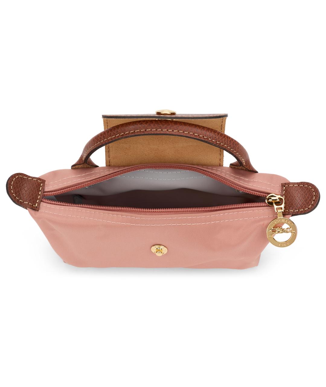 LONGCHAMP Розовая нейлоновая сумка с короткими ручками, фото 4