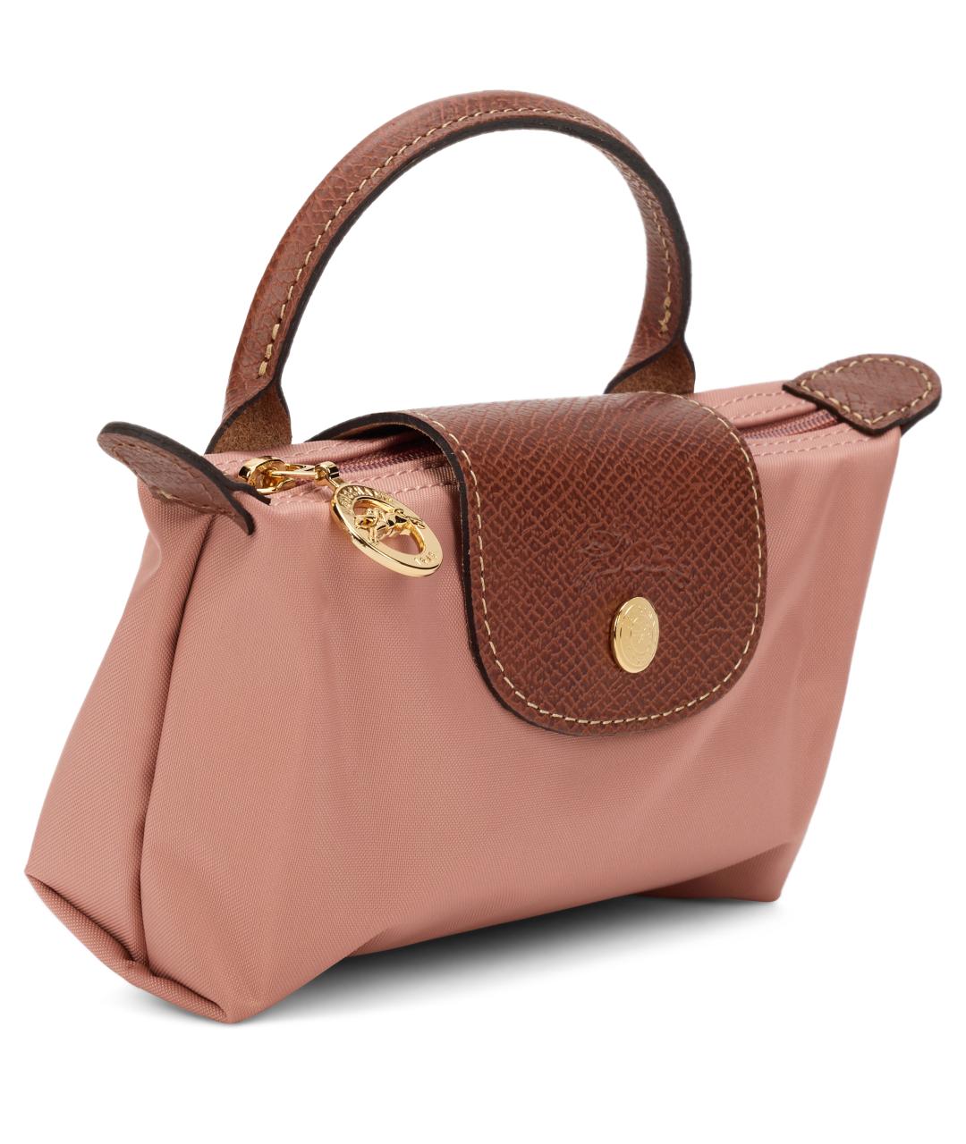 LONGCHAMP Розовая нейлоновая сумка с короткими ручками, фото 2