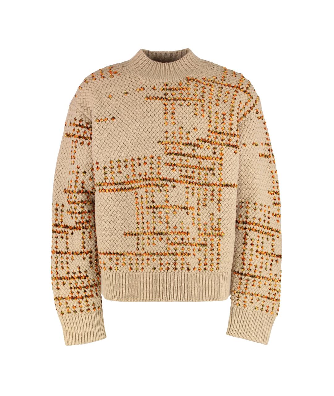 DRIES VAN NOTEN Бежевый шерстяной джемпер / свитер, фото 1