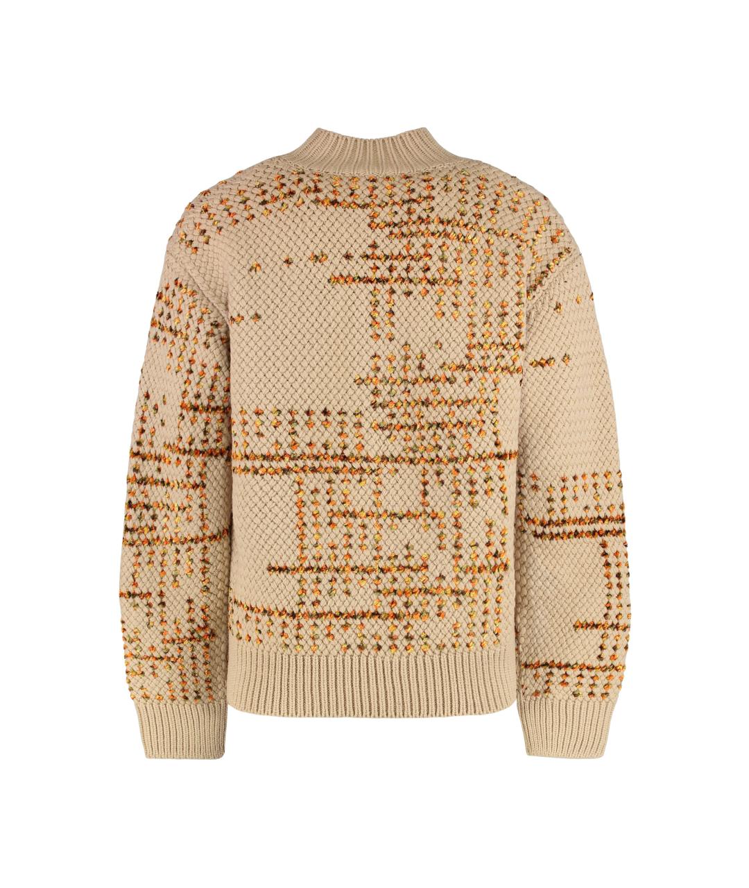 DRIES VAN NOTEN Бежевый шерстяной джемпер / свитер, фото 2