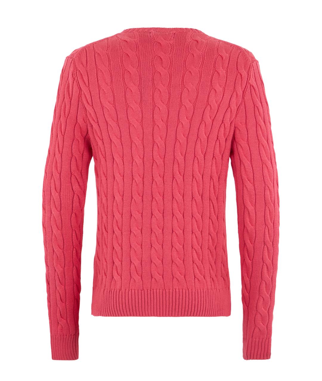 POLO RALPH LAUREN Розовый хлопковый джемпер / свитер, фото 2