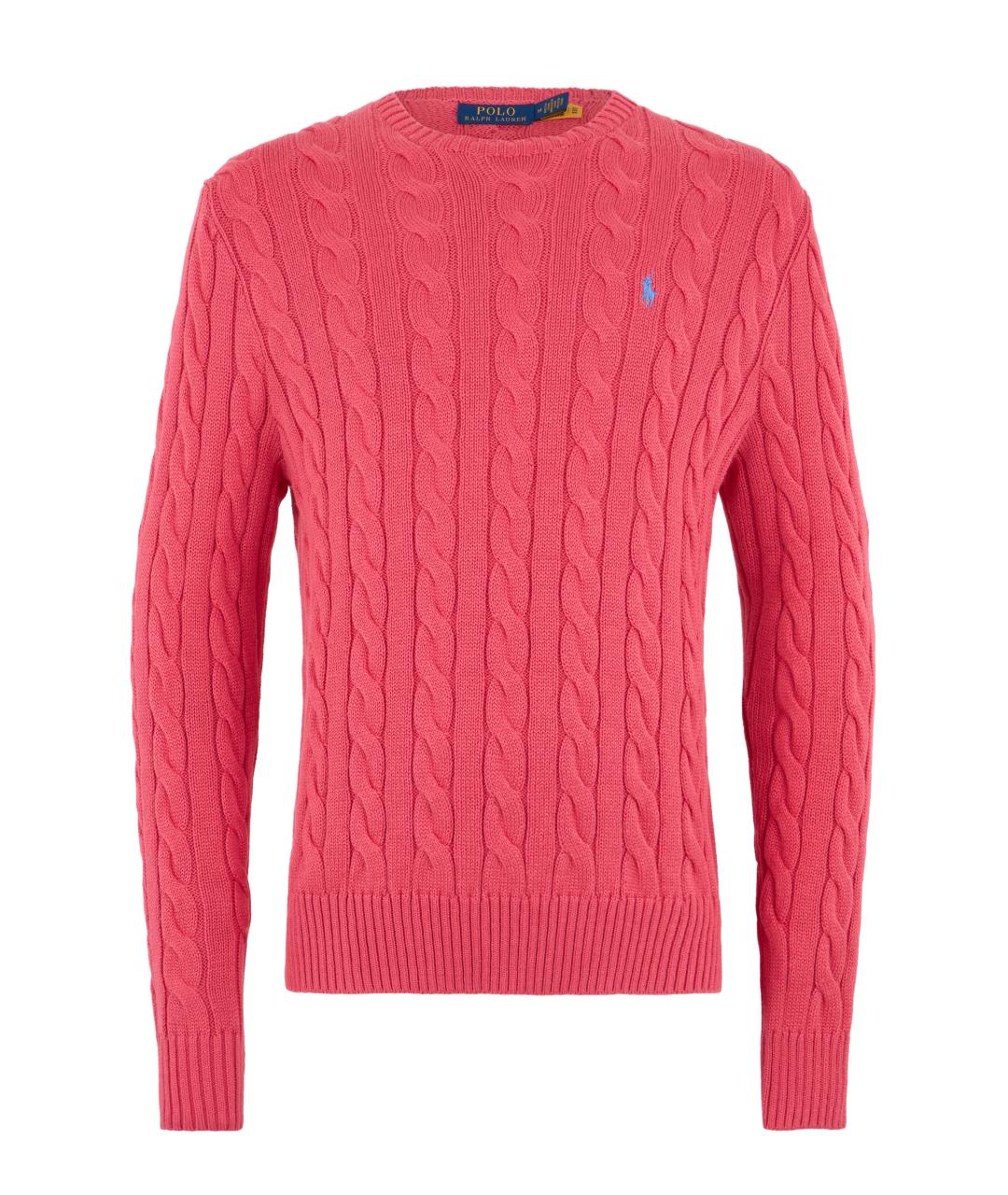 POLO RALPH LAUREN Розовый хлопковый джемпер / свитер, фото 1