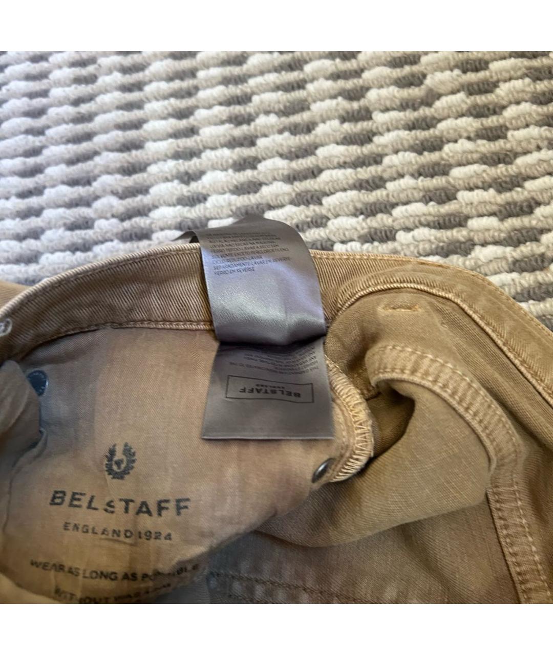 BELSTAFF Коричневые хлопко-эластановые джинсы скинни, фото 5