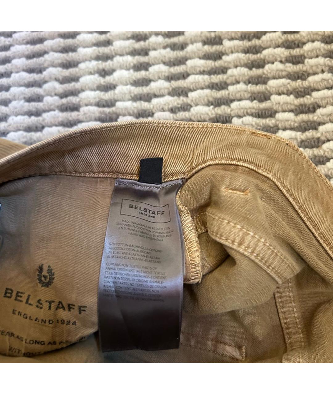 BELSTAFF Коричневые хлопко-эластановые джинсы скинни, фото 6