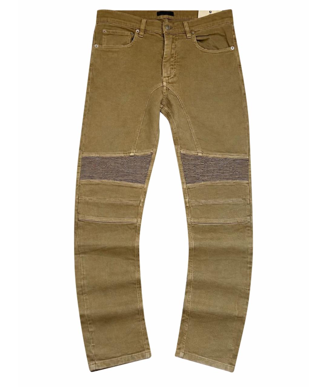BELSTAFF Коричневые хлопко-эластановые джинсы скинни, фото 1