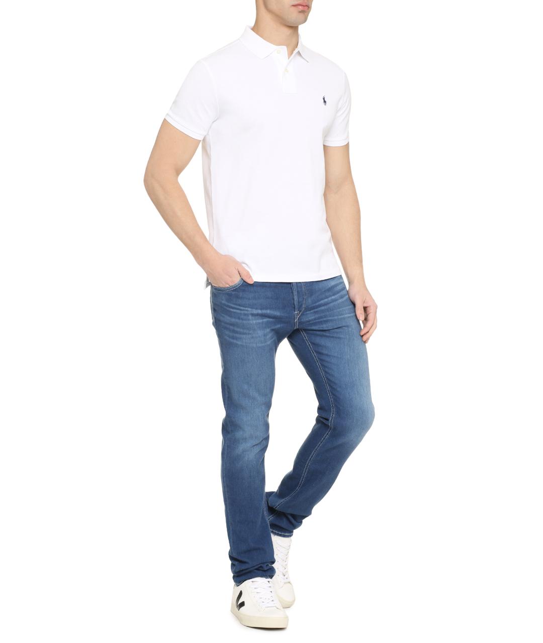 POLO RALPH LAUREN Белое хлопковое поло с коротким рукавом, фото 3