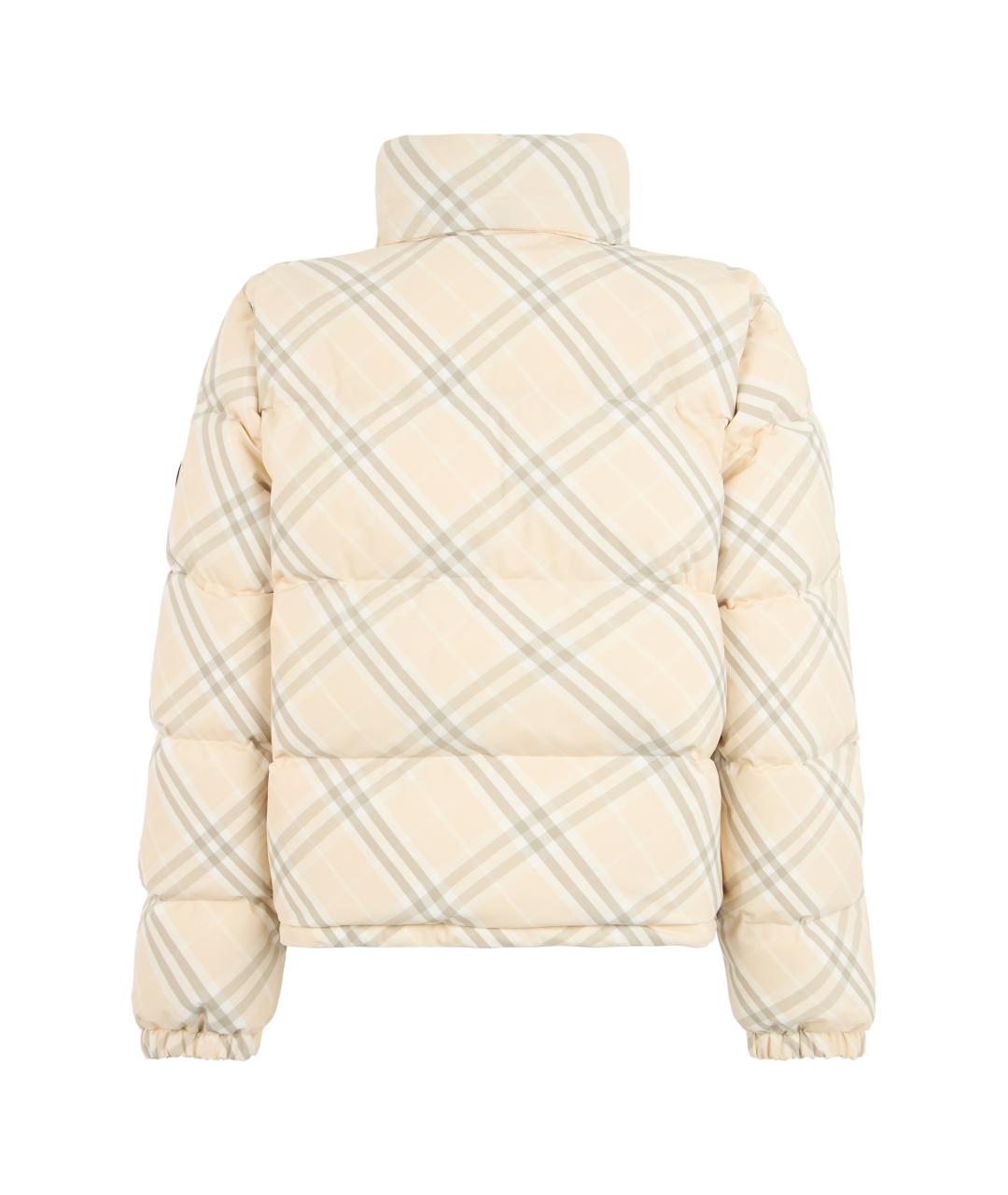 BURBERRY Бежевая полиэстеровая куртка, фото 2
