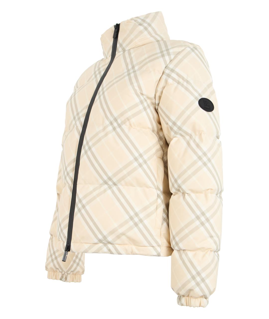 BURBERRY Бежевая полиэстеровая куртка, фото 3