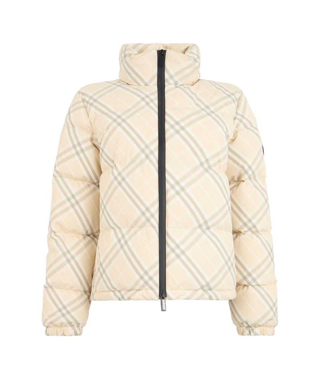 BURBERRY Бежевая полиэстеровая куртка, фото 1