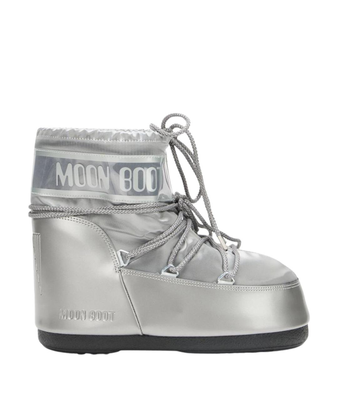 MOON BOOT Серебряные ботинки, фото 1
