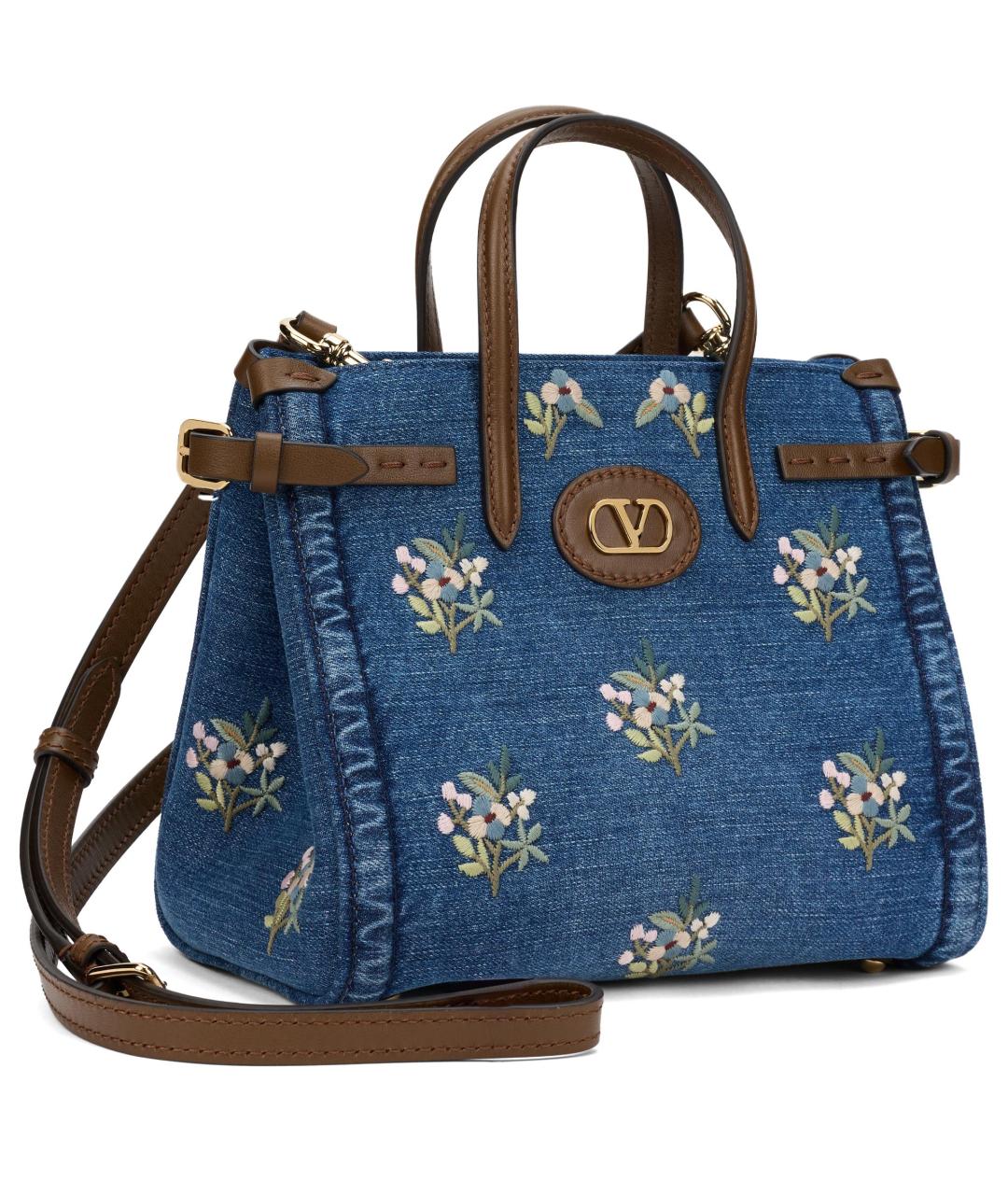 VALENTINO Синяя деним сумка тоут, фото 2